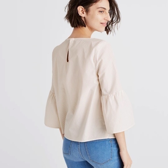 Madewell • Striped Bell-Sleeve Top - Picture 2 of 9